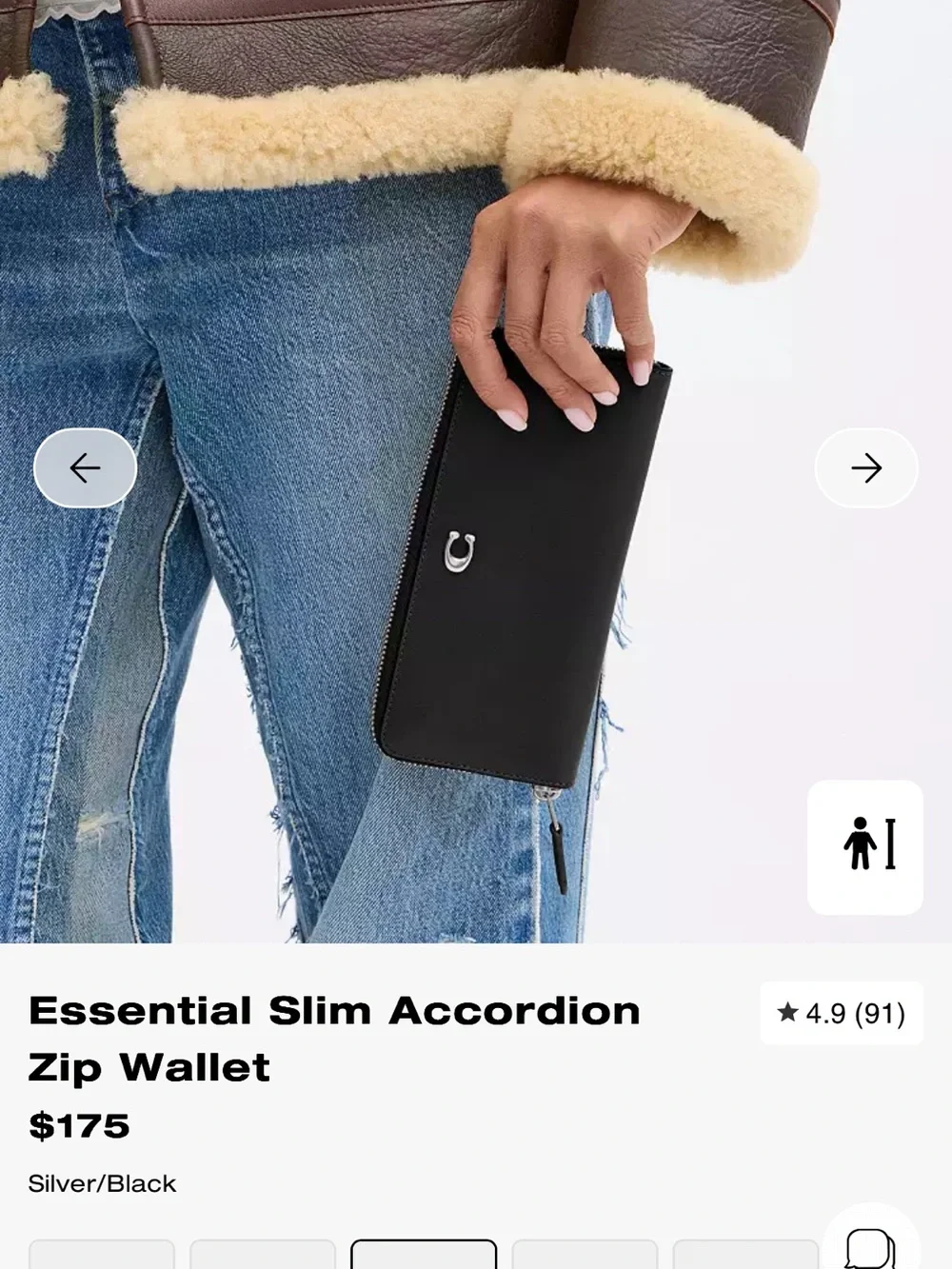 Coach slim zip